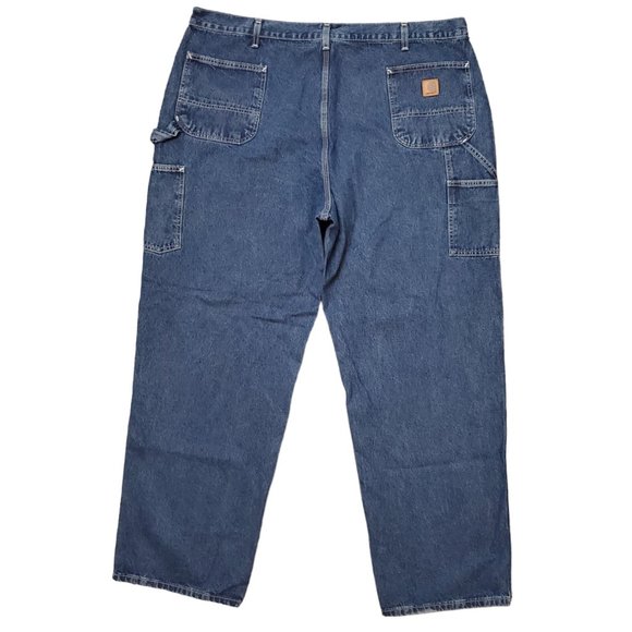 Carhartt B13 DST 46x32 (Meas 41x33 15" Rise) Dark Loose Fit Carpenter Jeans A17 - Picture 2 of 10